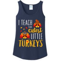 I Teach The Cutest Little Turkeys School Thankful Ladies Essential Tank