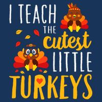 I Teach The Cutest Little Turkeys School Thankful 16 in Basic Backpack