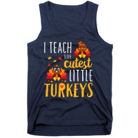 I Teach The Cutest Little Turkeys School Thankful Tank Top