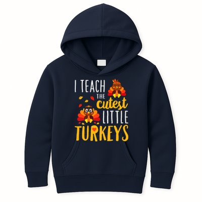 I Teach The Cutest Little Turkeys School Thankful Kids Hoodie