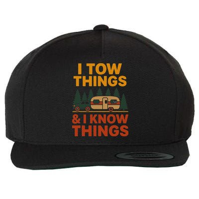 I Tow Things And I Know Things Wool Snapback Cap