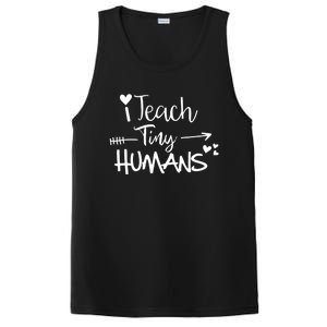 I Teach Tiny Hu Preschool Teacher Homeschool Moms Gift PosiCharge Competitor Tank