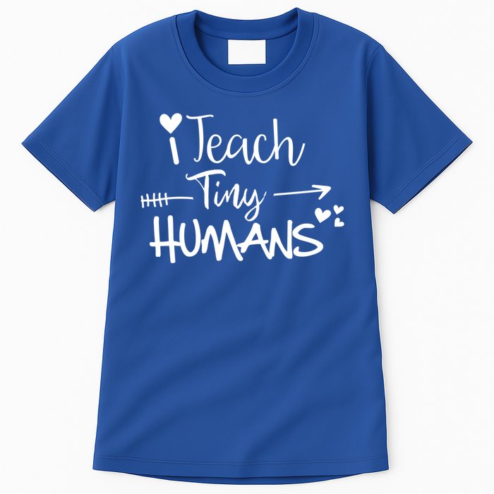 I Teach Tiny Hu Preschool Teacher Homeschool Moms Gift Tall T-Shirt