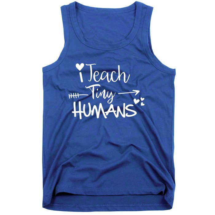 I Teach Tiny Hu Preschool Teacher Homeschool Moms Gift Tank Top