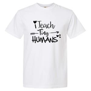 I Teach Tiny Hu Preschool Teacher Homeschool Moms Gift Garment-Dyed Heavyweight T-Shirt