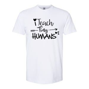 I Teach Tiny Hu Preschool Teacher Homeschool Moms Gift Softstyle CVC T-Shirt