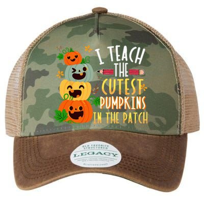 I Teach The Cutest Pumpkins In The Patch Halloween Teacher Legacy Tie Dye Trucker Hat