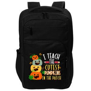 I Teach The Cutest Pumpkins In The Patch Halloween Teacher Impact Tech Backpack