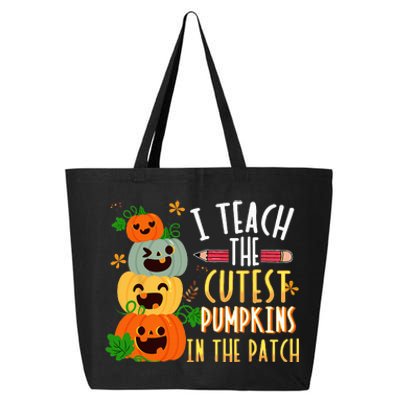 I Teach The Cutest Pumpkins In The Patch Halloween Teacher 25L Jumbo Tote