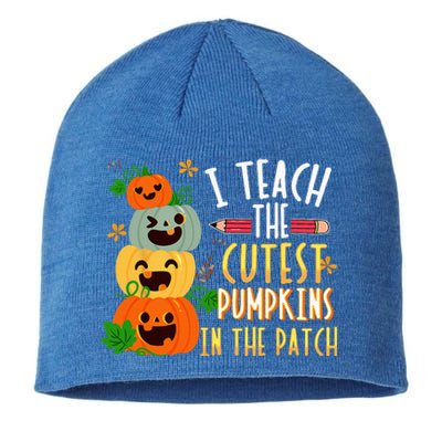 I Teach The Cutest Pumpkins In The Patch Halloween Teacher Sustainable Beanie