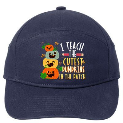 I Teach The Cutest Pumpkins In The Patch Halloween Teacher 7-Panel Snapback Hat