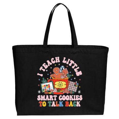 I Teach The Smart Cookies To Talk  Cotton Canvas Jumbo Tote