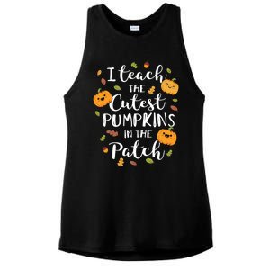 I Teach The Cutest Pumpkins In The Patch Halloween Top Funny Gift Ladies PosiCharge Tri-Blend Wicking Tank