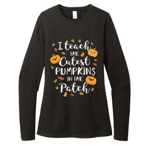 I Teach The Cutest Pumpkins In The Patch Halloween Top Funny Gift Womens CVC Long Sleeve Shirt