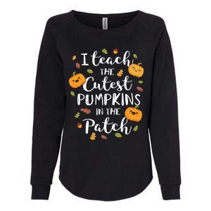 I Teach The Cutest Pumpkins In The Patch Halloween Top Funny Gift Womens California Wash Sweatshirt