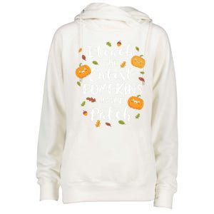 I Teach The Cutest Pumpkins In The Patch Halloween Top Funny Gift Womens Funnel Neck Pullover Hood