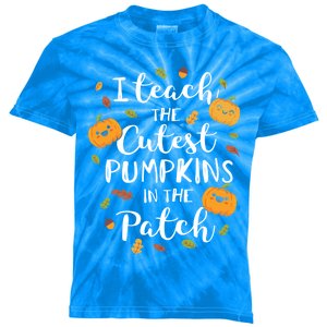 I Teach The Cutest Pumpkins In The Patch Halloween Top Funny Gift Kids Tie-Dye T-Shirt