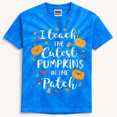 I Teach The Cutest Pumpkins In The Patch Halloween Top Funny Gift Kids Tie-Dye T-Shirt