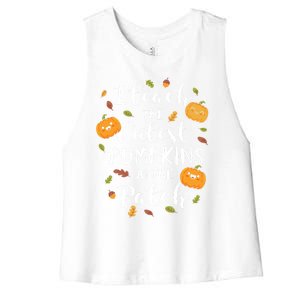 I Teach The Cutest Pumpkins In The Patch Halloween Top Funny Gift Women's Racerback Cropped Tank