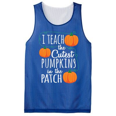 I Teach The Cutest Pumpkins In The Patch Gift Mesh Reversible Basketball Jersey Tank