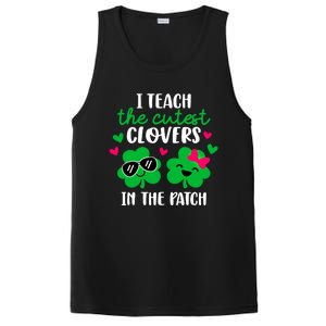 I Teach The Cutest Clover In The Patch Teacher Patrick's Day Gift PosiCharge Competitor Tank