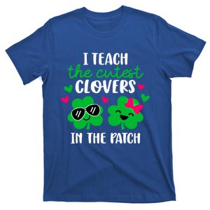 I Teach The Cutest Clover In The Patch Teacher Patrick's Day Gift T-Shirt