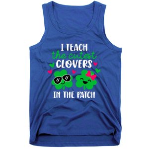 I Teach The Cutest Clover In The Patch Teacher Patrick's Day Gift Tank Top