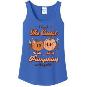 I Teach The Cutest Pumpkins In The Patch Retro Teacher Fall Gift Ladies Essential Tank