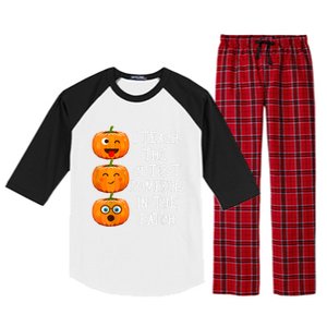 I Teach The Cutest Pumpkins In The Patch Cool Gift Raglan Sleeve Pajama Set