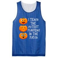 I Teach The Cutest Pumpkins In The Patch Cool Gift Mesh Reversible Basketball Jersey Tank