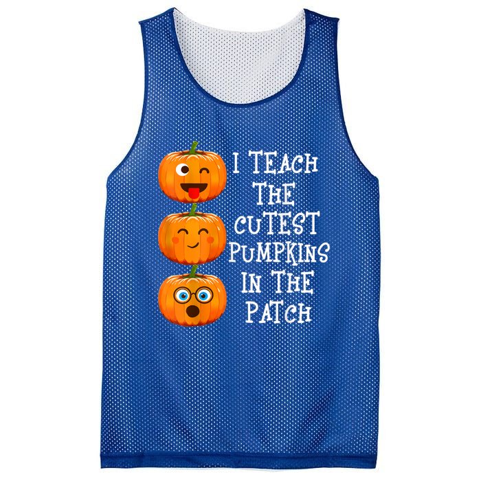 I Teach The Cutest Pumpkins In The Patch Cool Gift Mesh Reversible Basketball Jersey Tank