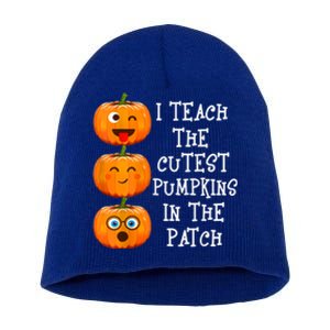 I Teach The Cutest Pumpkins In The Patch Cool Gift Short Acrylic Beanie