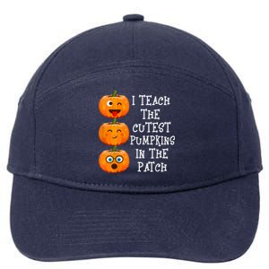 I Teach The Cutest Pumpkins In The Patch Cool Gift 7-Panel Snapback Hat