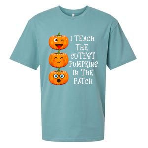 I Teach The Cutest Pumpkins In The Patch Cool Gift Sueded Cloud Jersey T-Shirt