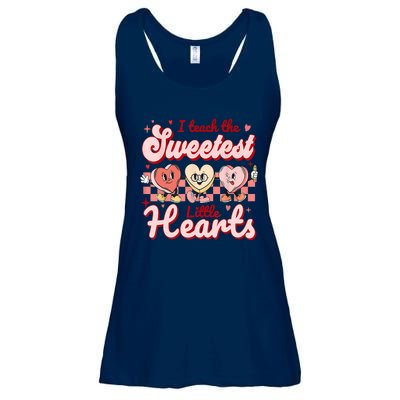 I Teach The Sweetest Hearts Retro Teacher Valentines Day Ladies Essential Flowy Tank