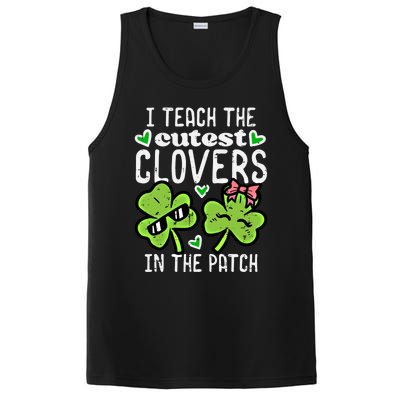 I Teach The Cutest Clovers In Patch St Patricks Day Teacher Cute Gift PosiCharge Competitor Tank