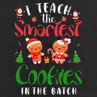I Teach The Smartest Cookies In The Batch Teacher Christmas Knit Cap Winter Beanie