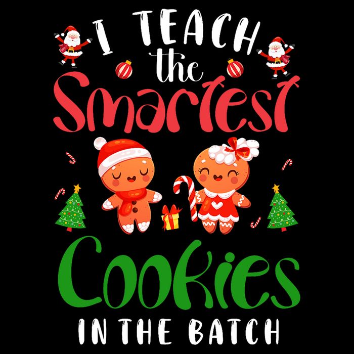 I Teach The Smartest Cookies In The Batch Teacher Christmas Baby Bodysuit