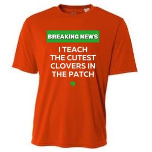 I Teach The Cutest Clovers In Patch Irish St Patrick's Day Gift Cooling Performance Crew T-Shirt