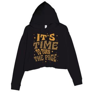 ItS Time To Turn Page Kamala Harris 2024 Crop Fleece Hoodie