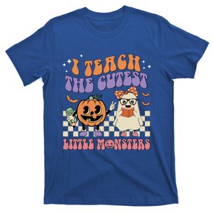 I Teach The Cutest Little Monster Retro Teacher Halloween Meaningful Gift T-Shirt