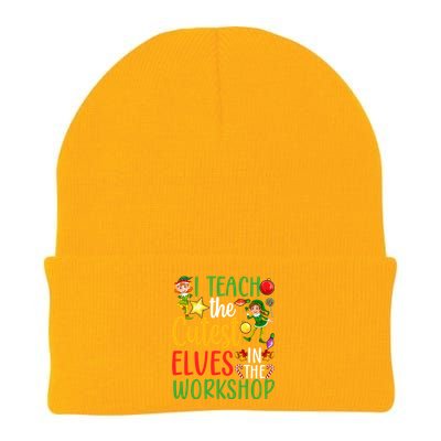 I Teach The Cutest In The Workshop Teacher Christmas Cute Gift Knit Cap Winter Beanie