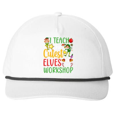 I Teach The Cutest In The Workshop Teacher Christmas Cute Gift Snapback Five-Panel Rope Hat