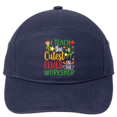 I Teach The Cutest In The Workshop Teacher Christmas Cute Gift 7-Panel Snapback Hat