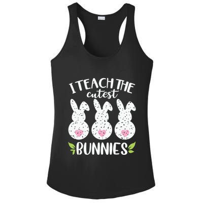 I Teach The Cutest Bunnies Love Teaching Ladies PosiCharge Competitor Racerback Tank