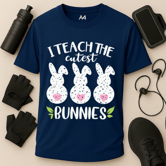 I Teach The Cutest Bunnies Love Teaching Cooling Performance Crew T-Shirt
