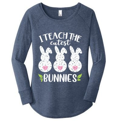 I Teach The Cutest Bunnies Love Teaching Women's Perfect Tri Tunic Long Sleeve Shirt