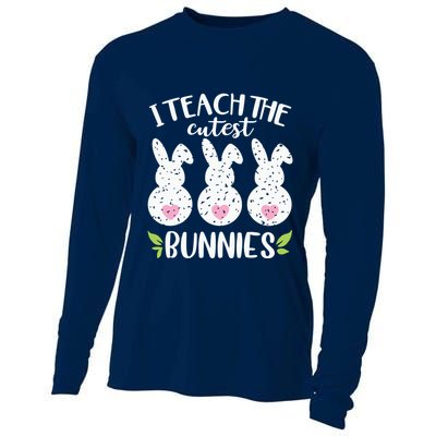 I Teach The Cutest Bunnies Love Teaching Cooling Performance Long Sleeve Crew