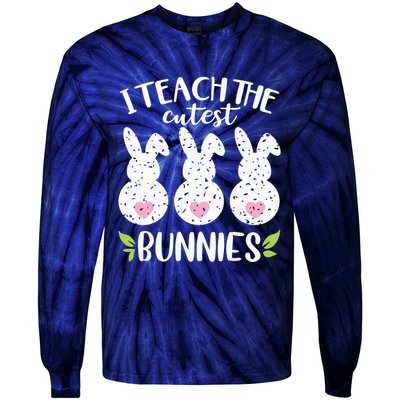 I Teach The Cutest Bunnies Love Teaching Tie-Dye Long Sleeve Shirt