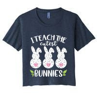 I Teach The Cutest Bunnies Love Teaching Women's Crop Top Tee